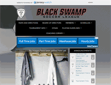 Tablet Screenshot of blackswampsoccer.org